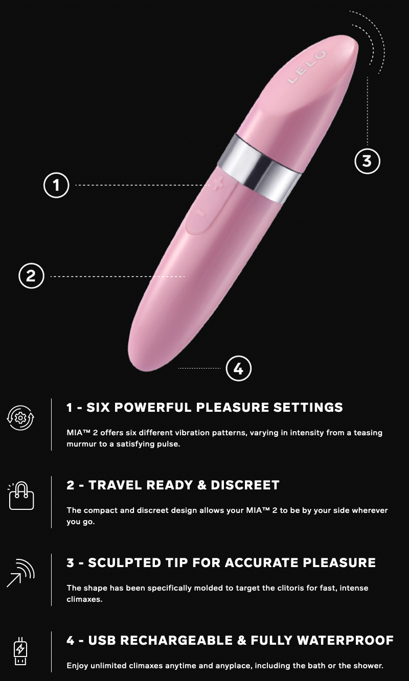 LELO MIA 2 Bullet Vibrator Features