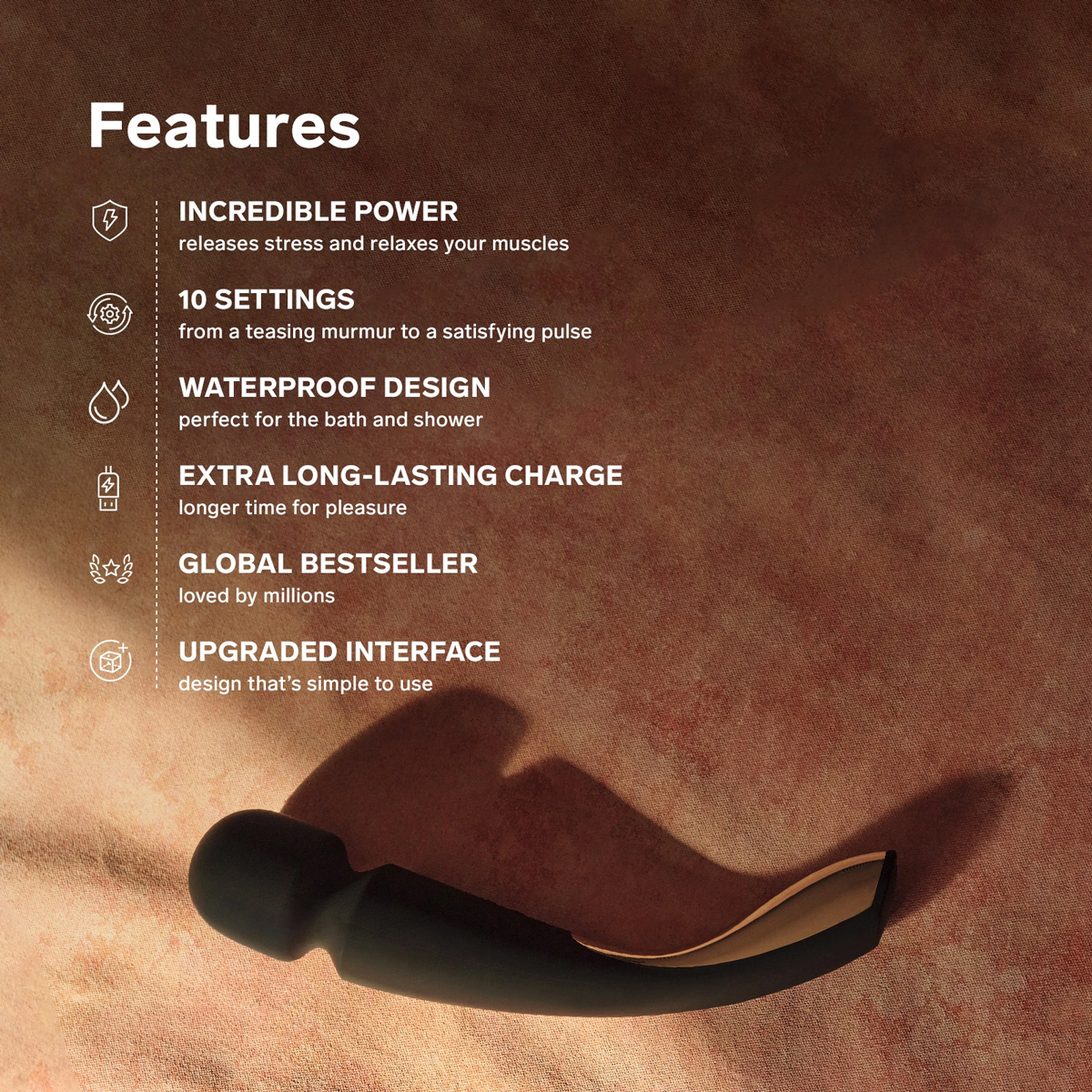 LELO SMART WAND 2 MEDIUM - Wand Vibrator Features