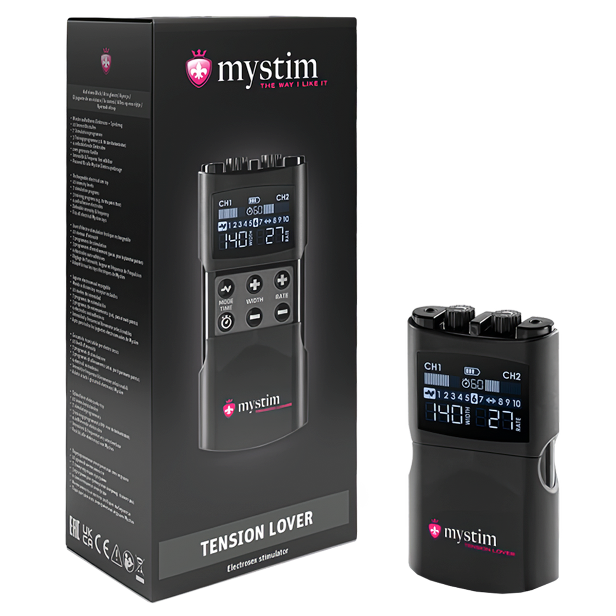 Experience electro stimulation with Mystim Tension Lover 2, one of the best e stim sex machines and sex toys for couples