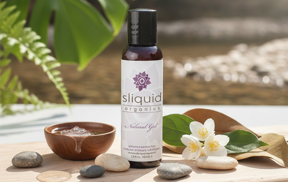 Sliquid Organics natural gel lubricant is a thick lubricating gel and a body gentle female lubricant gel for sex toys.