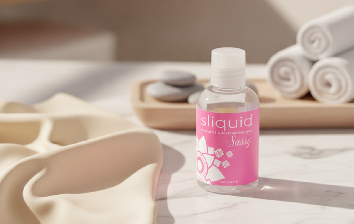 Sassy lube is a natural personal lubricant and water based lube with a thicker lubricating gel texture.