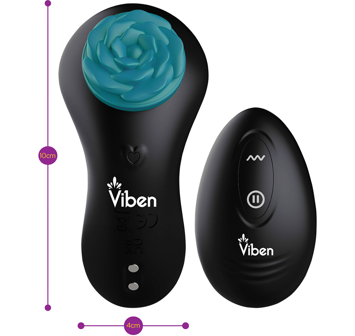 Viben Succubus rose toy with clit stimulator design for targeted pleasure.